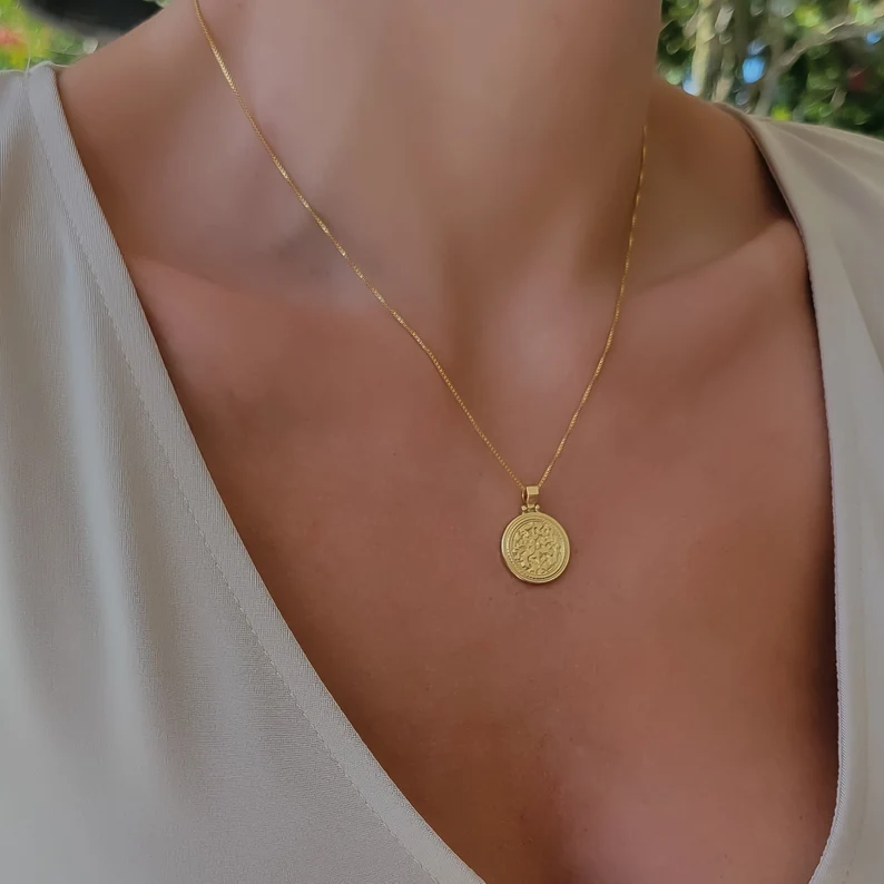 Gold Coin Necklace with five dollar indian head gold piece for him – Chris  Chaney